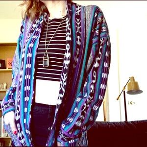 Vintage South American Hand Woven Open Jacket